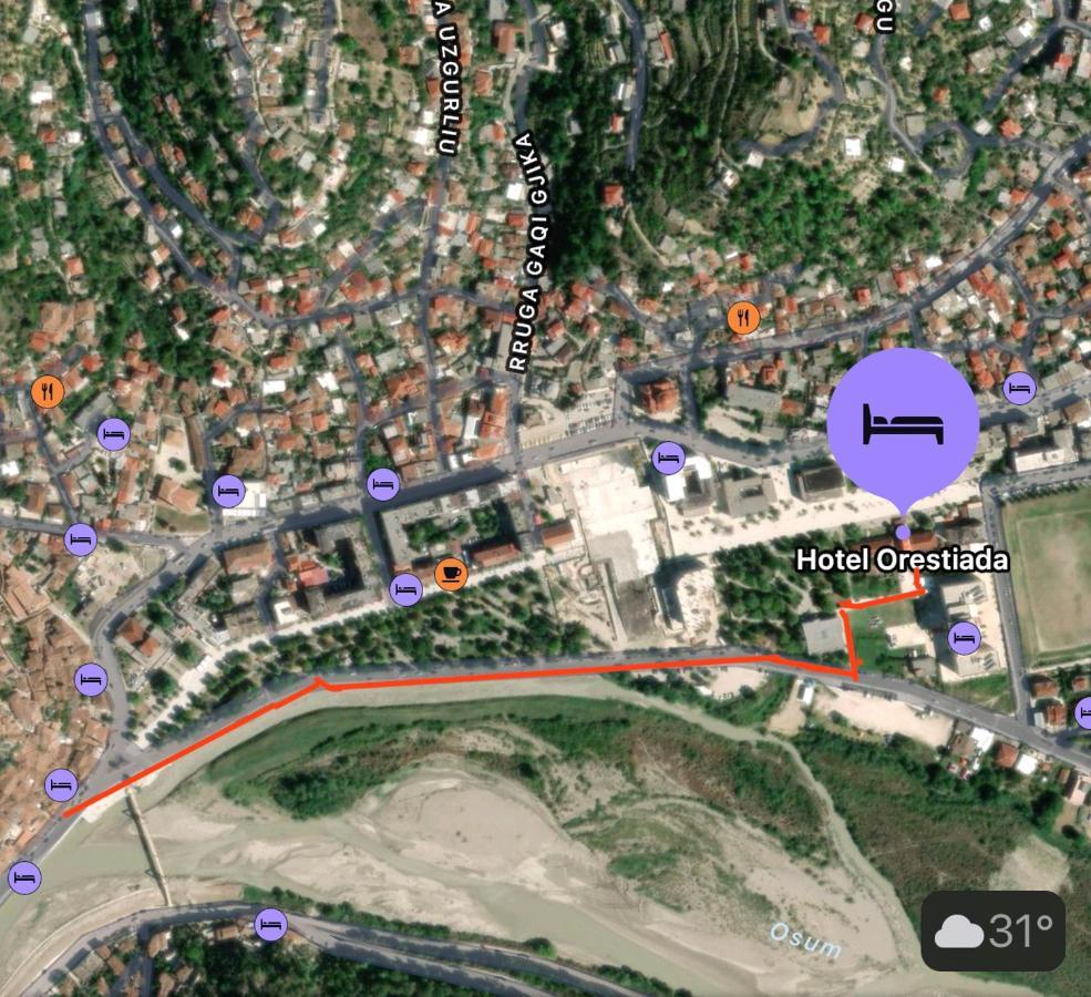 Hotel Orestiada Berat Buitenkant foto